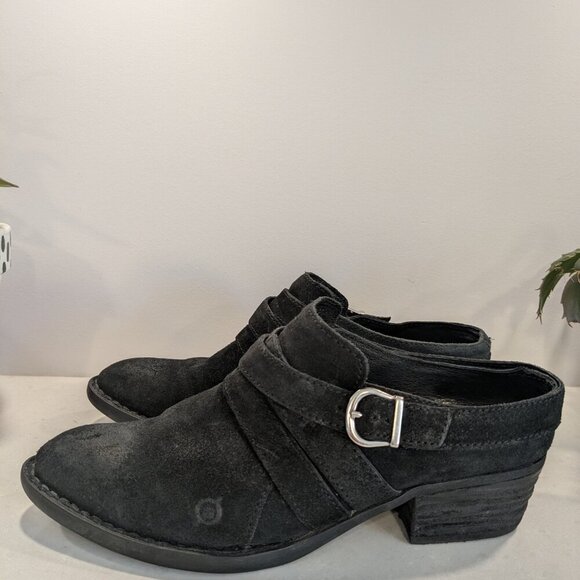 B.O.C Western Suede Slip on Mules - black size 9.5 - Picture 2 of 6